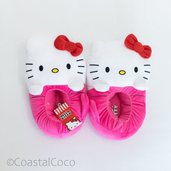 Hello Kitty by Sanrio Women’s XL Step-in Slipper 11/12 Embroidered Cozy Comfy - Picture 1 of 5